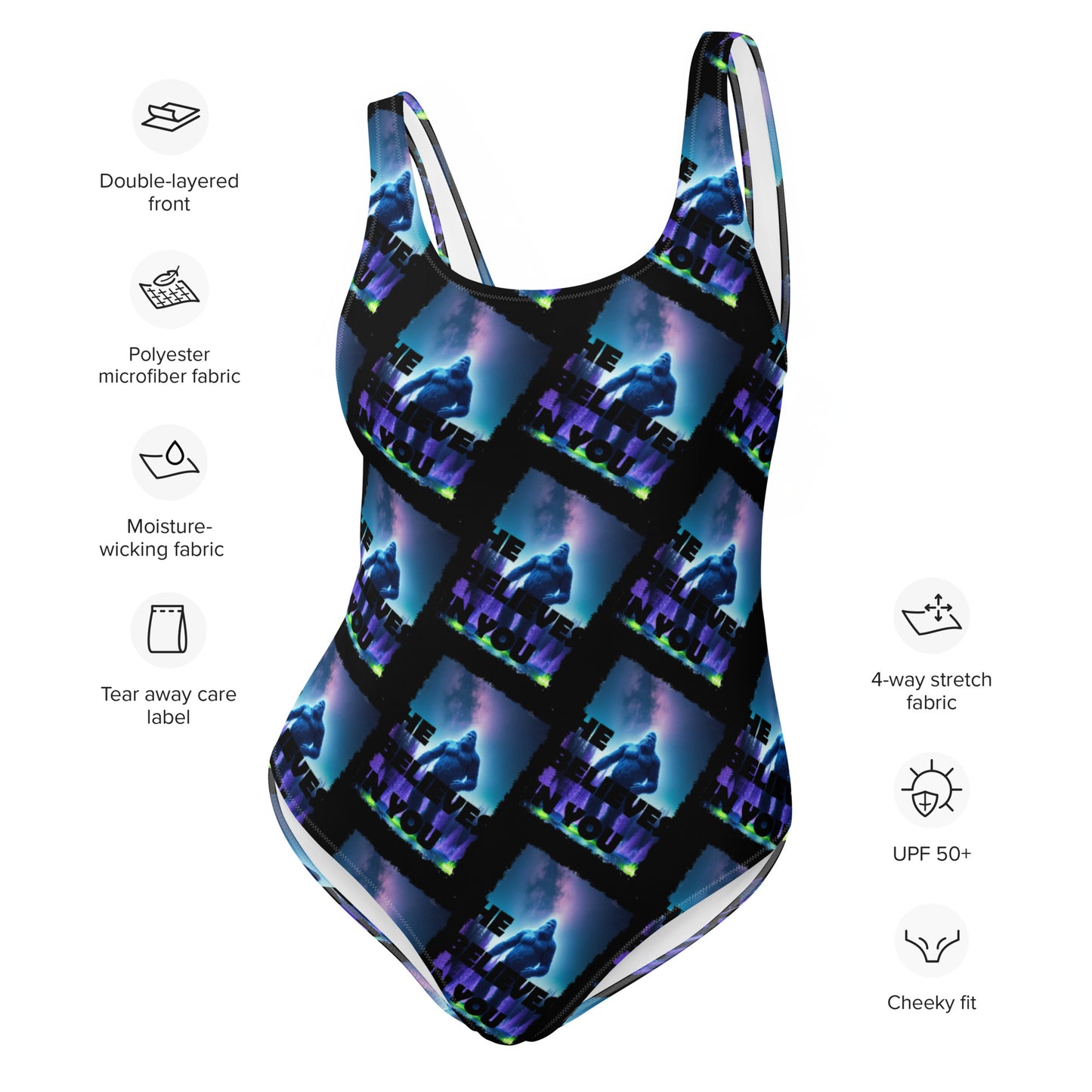 He Believes In You One-Piece Swimsuit