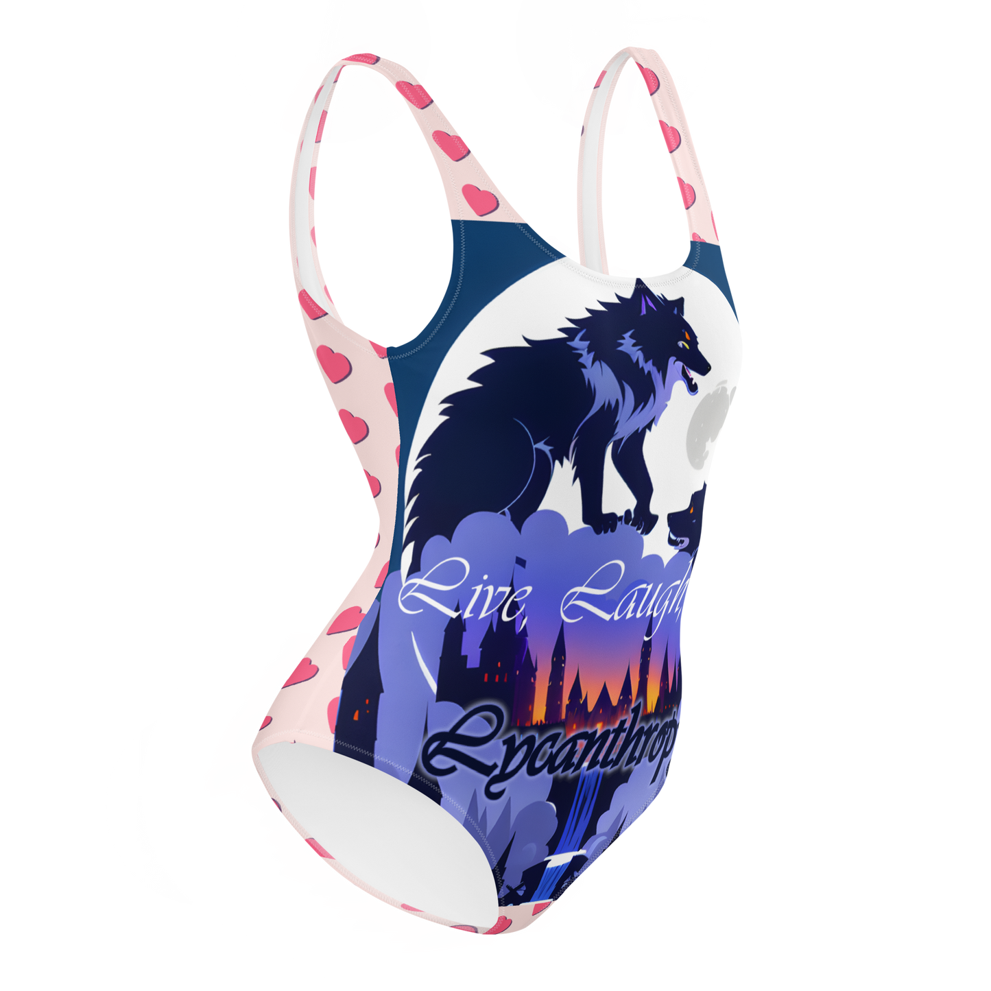 Live, Laugh, Lycanthropy One-Piece Swimsuit