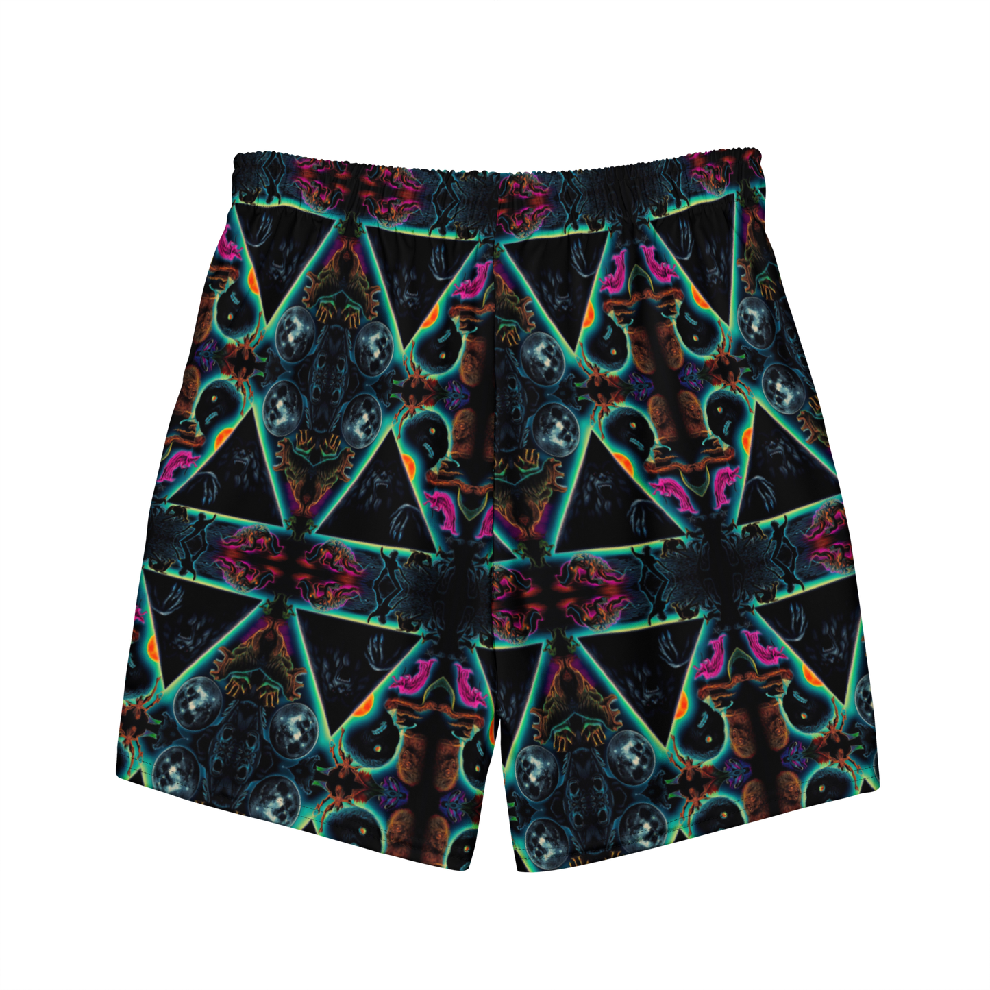 Black Gate Pyramid of Cryptids Men's swim trunks