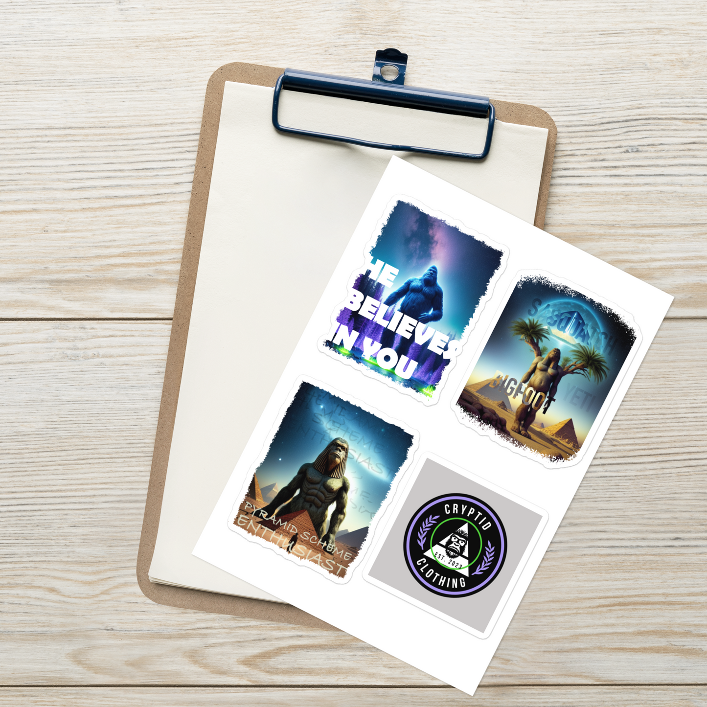 Bigfoot Collection I Large 4 Sticker sheet