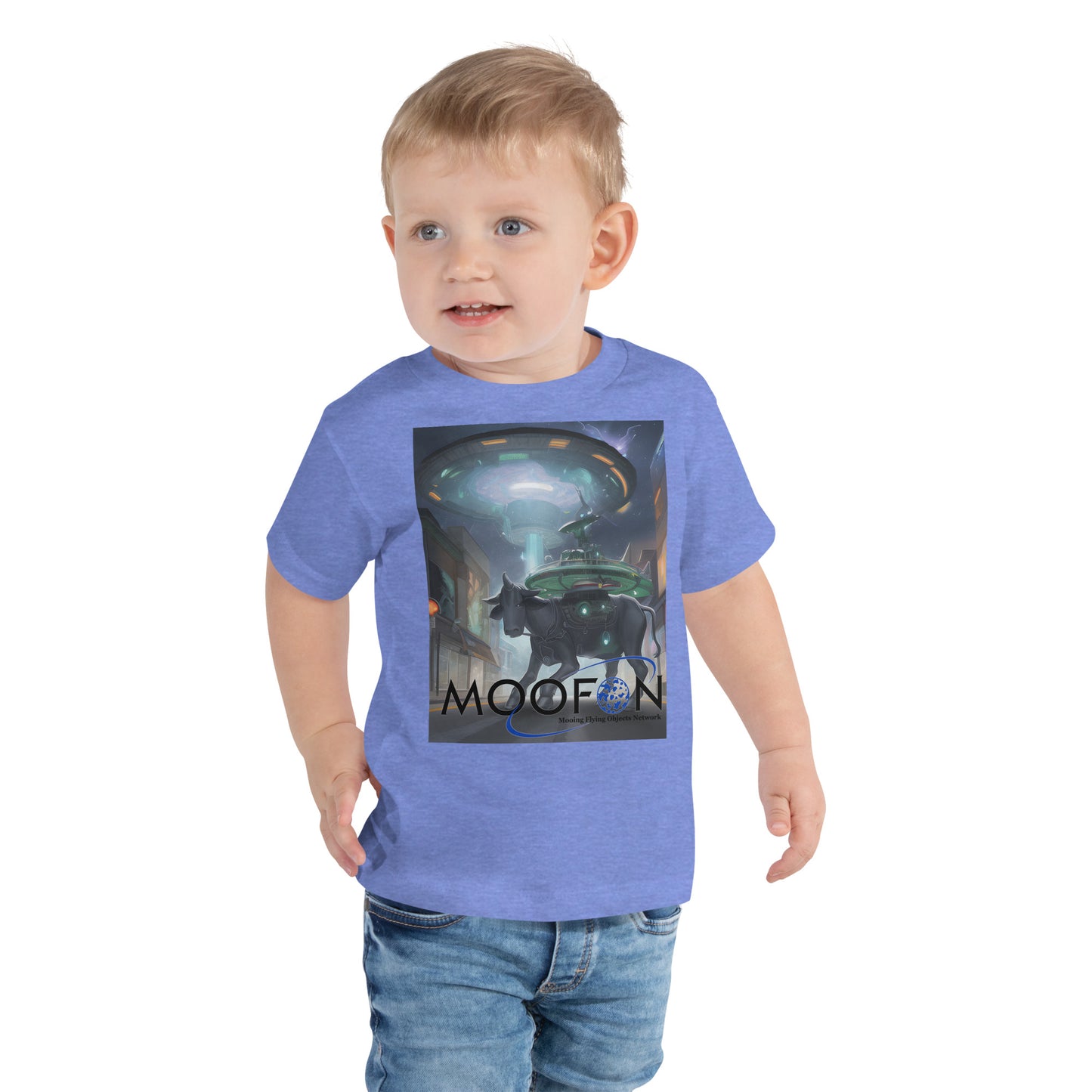 MOOFON - Mooing Flying Object Network Toddler Short Sleeve Tee