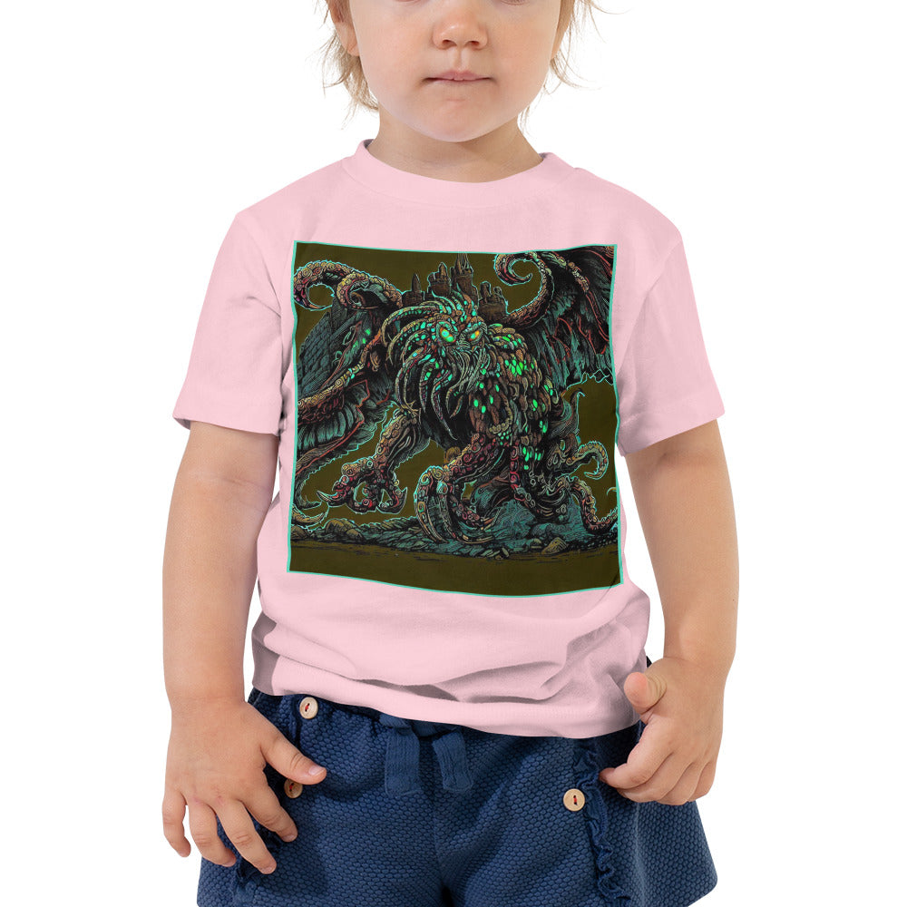 Cthulhu Castle Attack Toddler Short Sleeve Tee