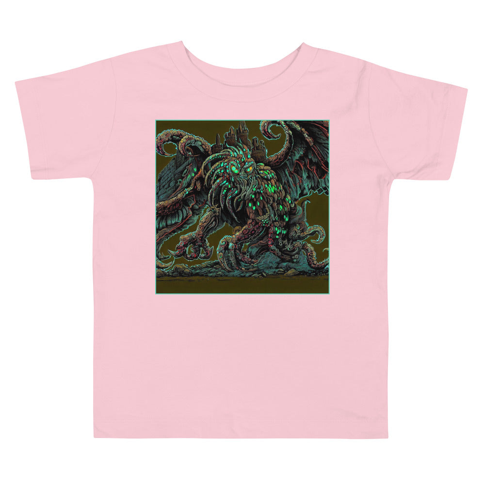 Cthulhu Castle Attack Toddler Short Sleeve Tee
