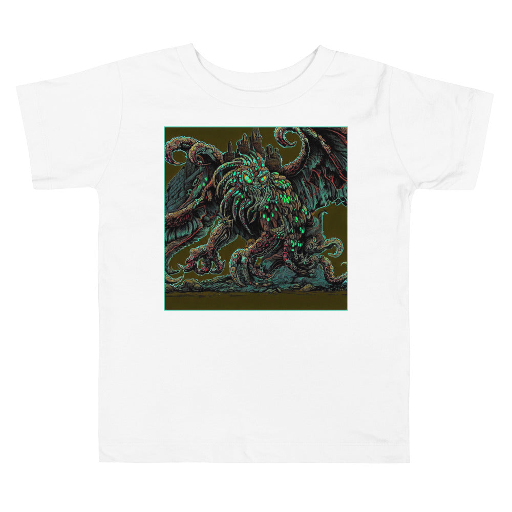 Cthulhu Castle Attack Toddler Short Sleeve Tee