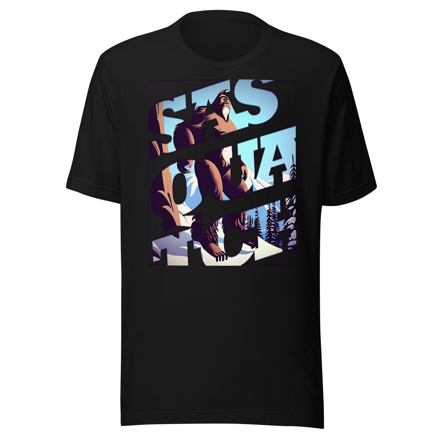 Sasquatch Snowy Anime Unisex t-shirt
