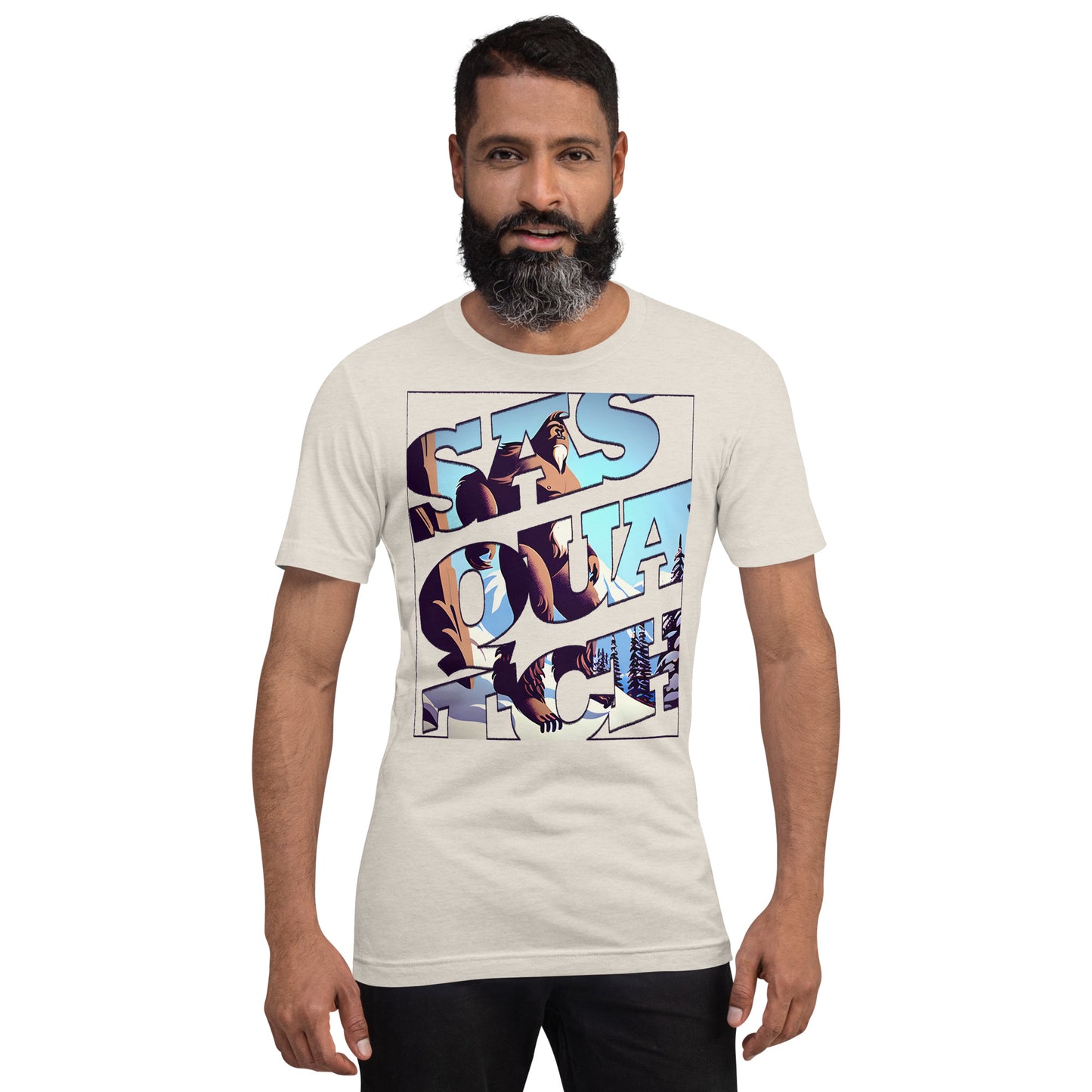 Sasquatch Snowy Anime Unisex t-shirt