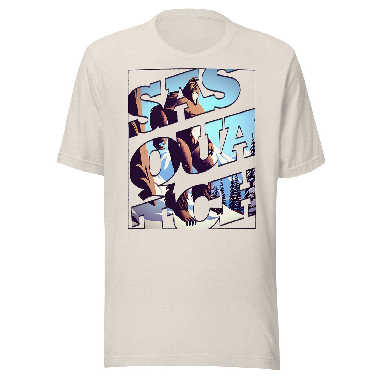 Sasquatch Snowy Anime Unisex t-shirt