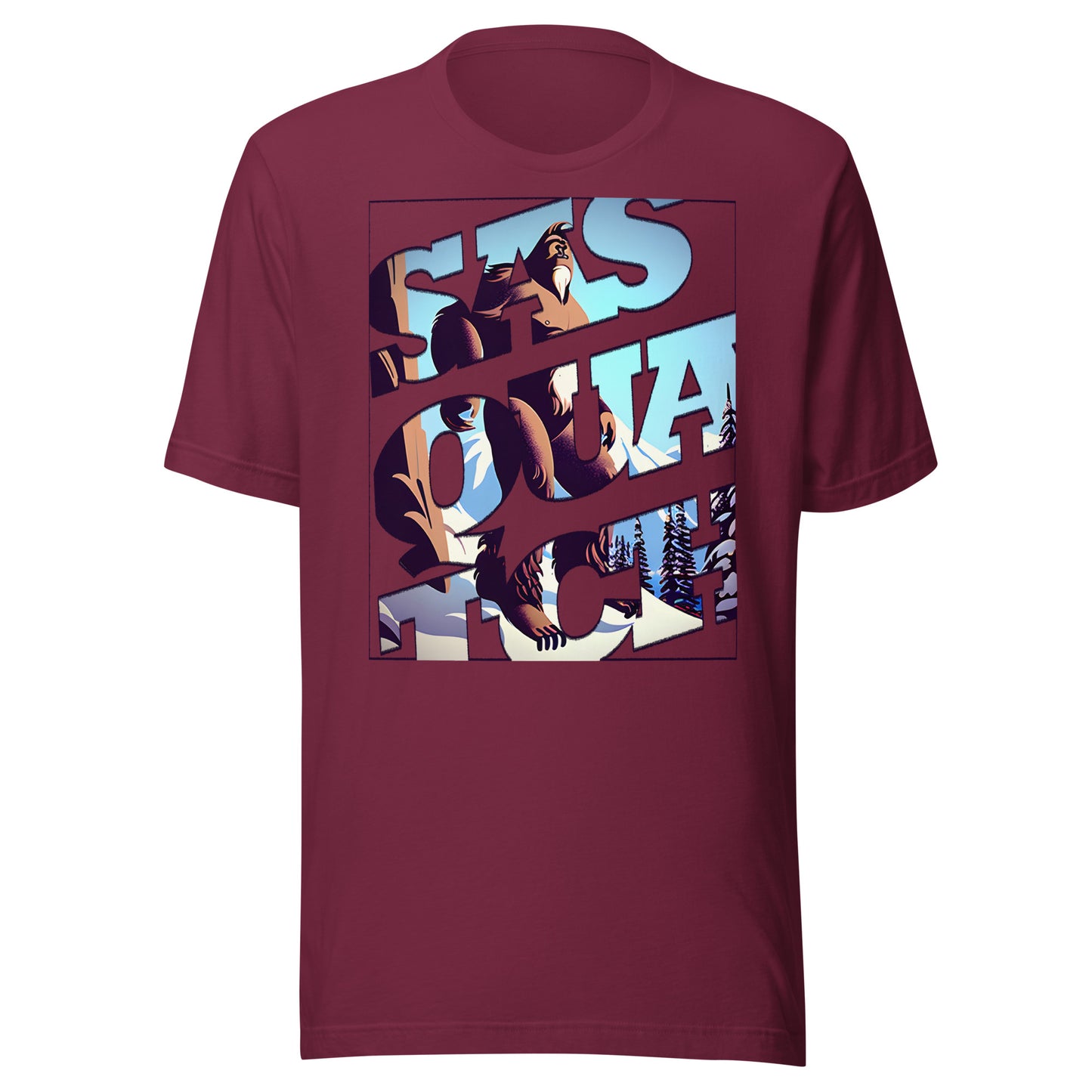 Sasquatch Snowy Anime Unisex t-shirt