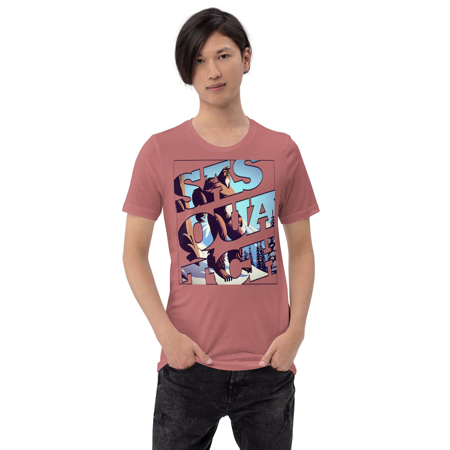 Sasquatch Snowy Anime Unisex t-shirt
