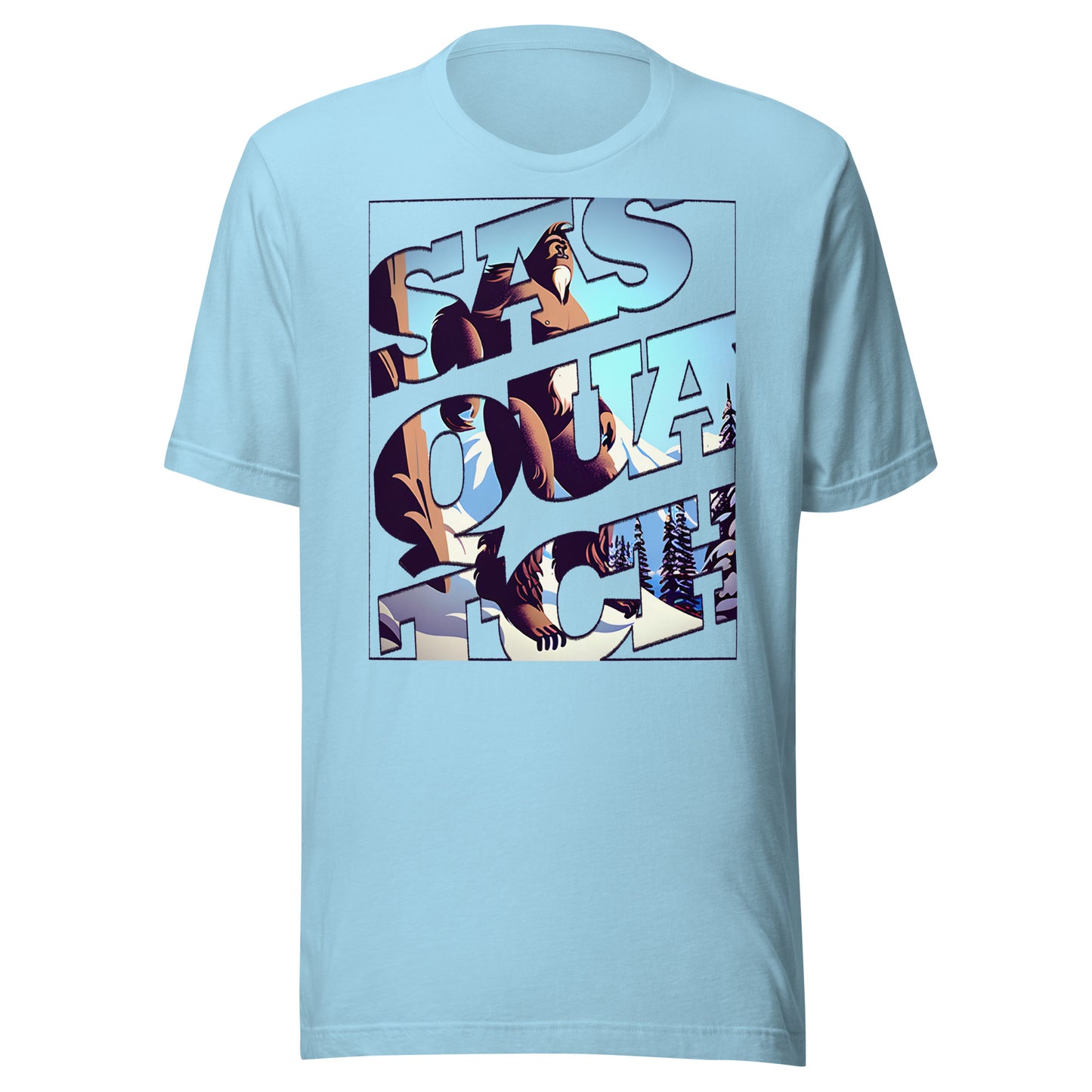 Sasquatch Snowy Anime Unisex t-shirt