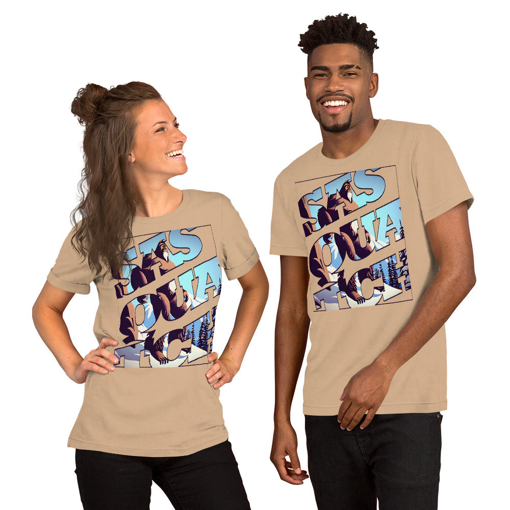 Sasquatch Snowy Anime Unisex t-shirt