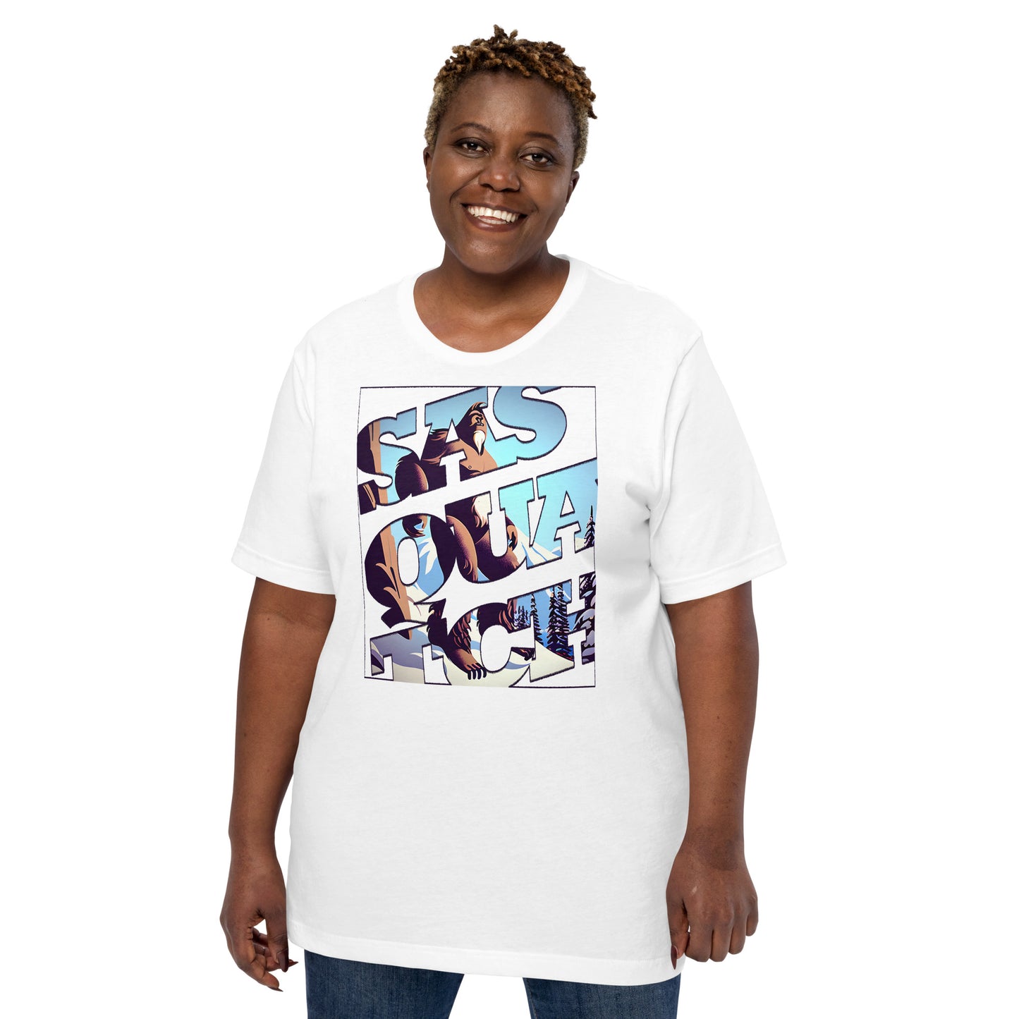 Sasquatch Snowy Anime Unisex t-shirt