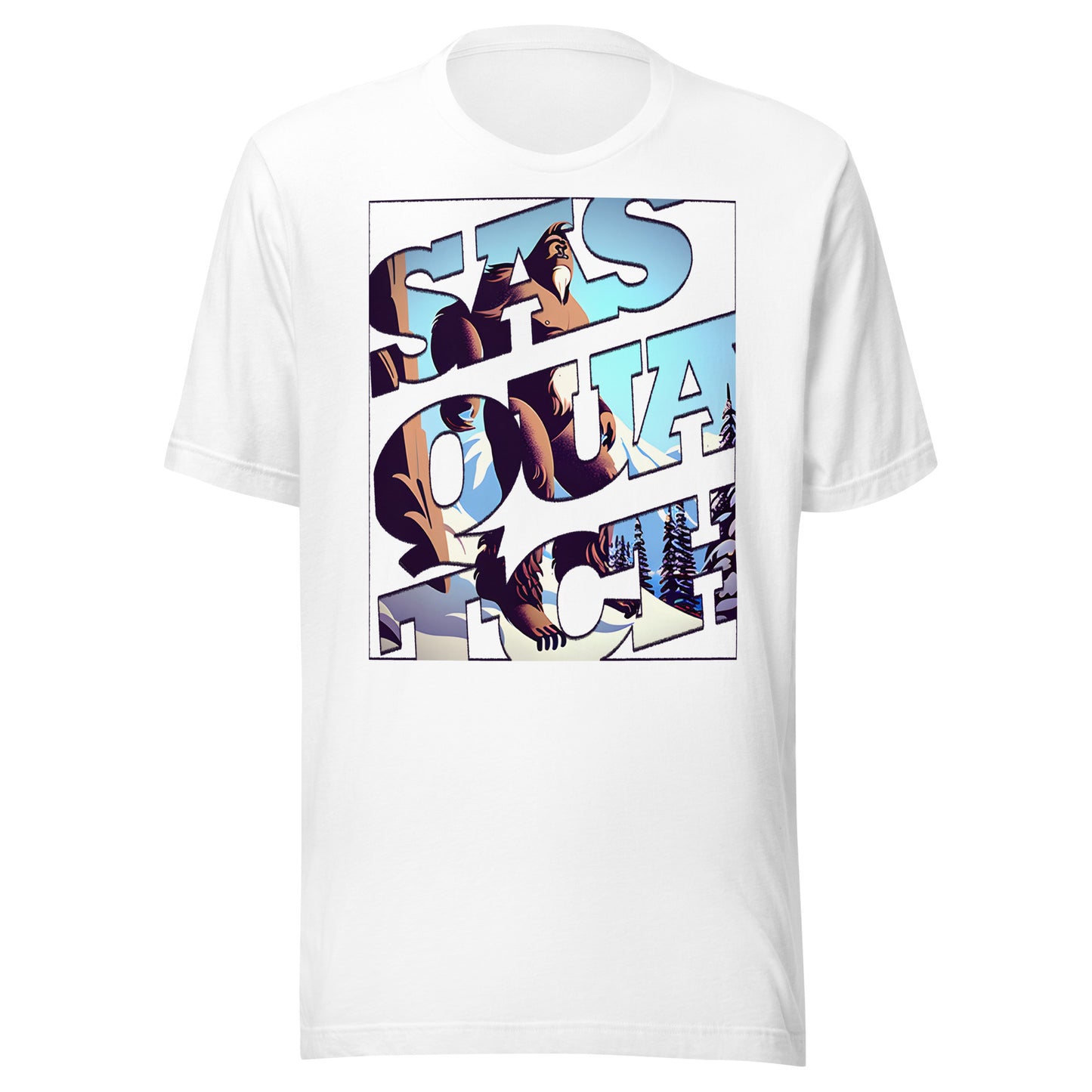 Sasquatch Snowy Anime Unisex t-shirt