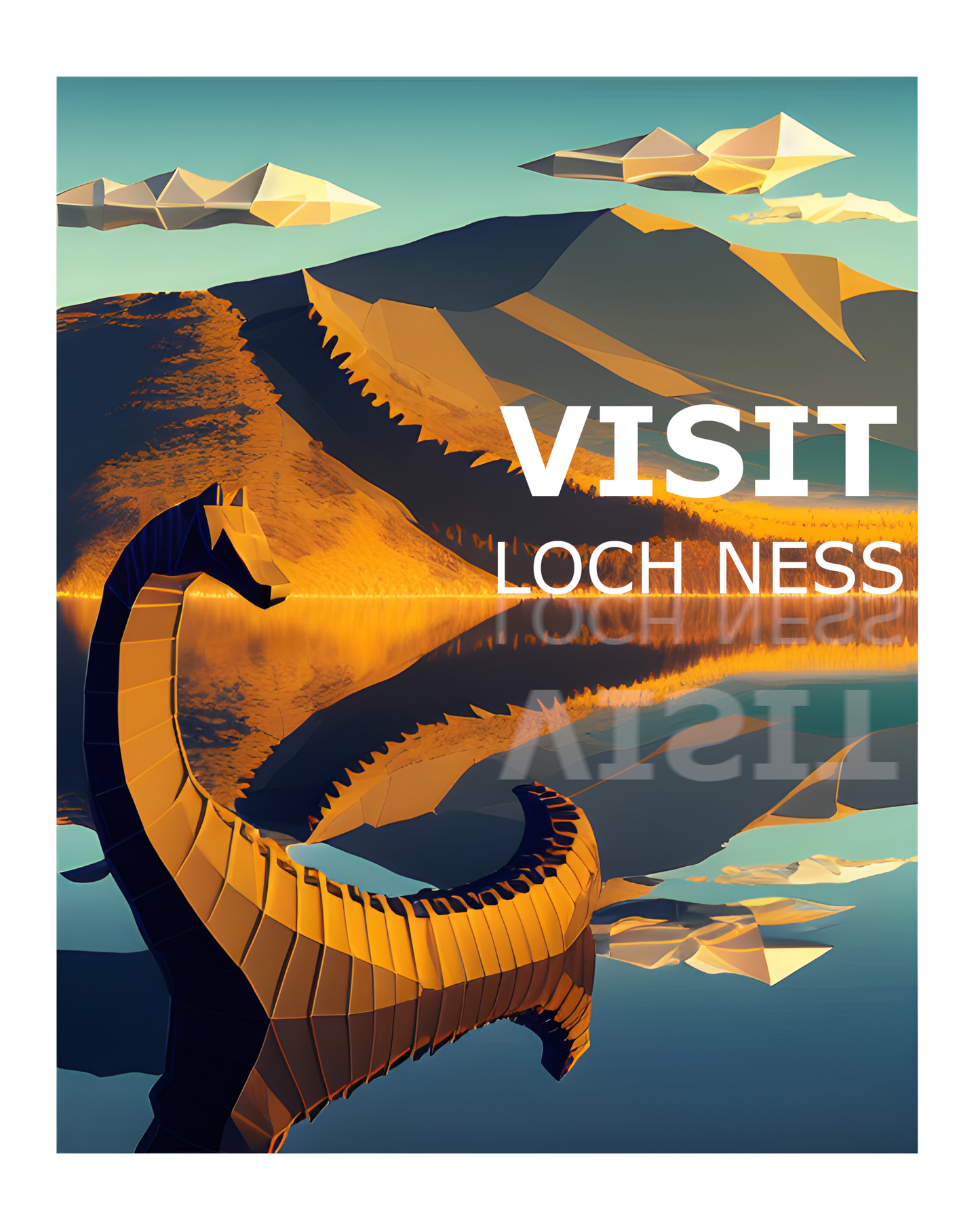 Loch Ness Monster Collection I Large 4 Sticker sheet