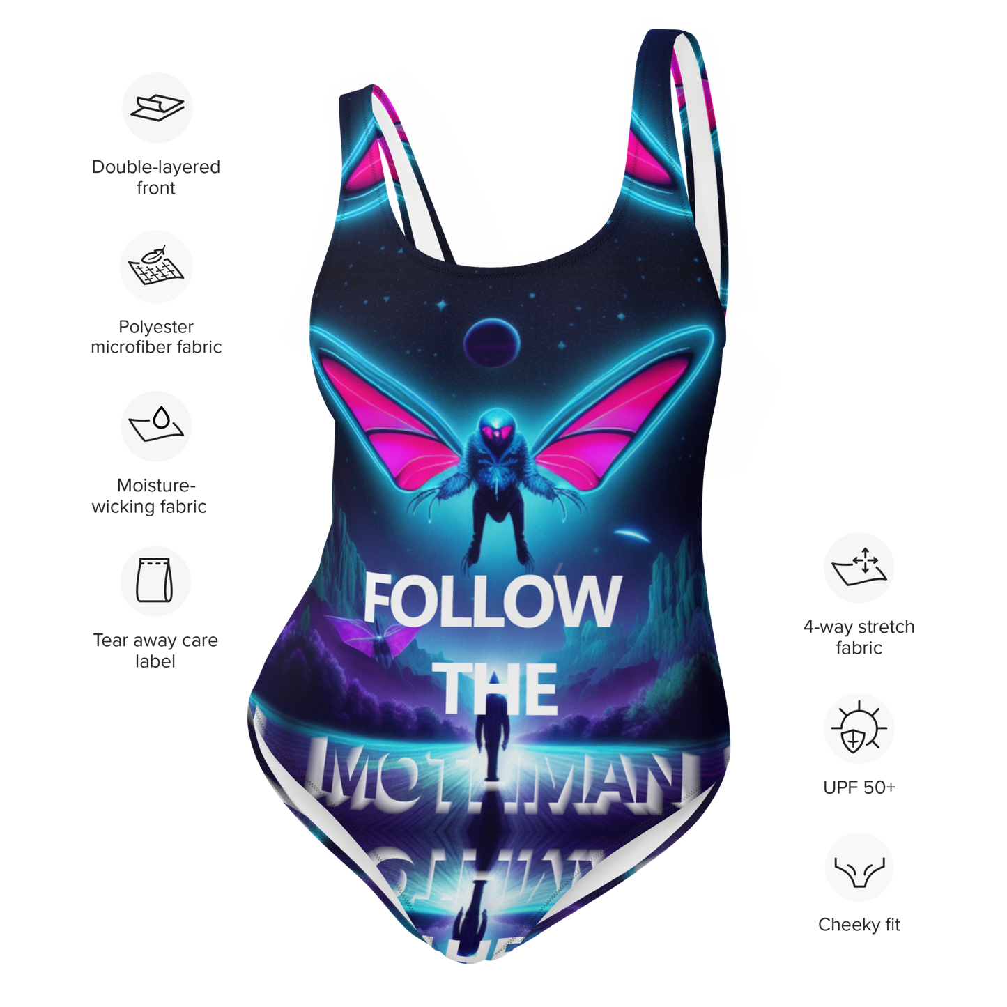 Follow The Mothman One-Piece Swimsuit