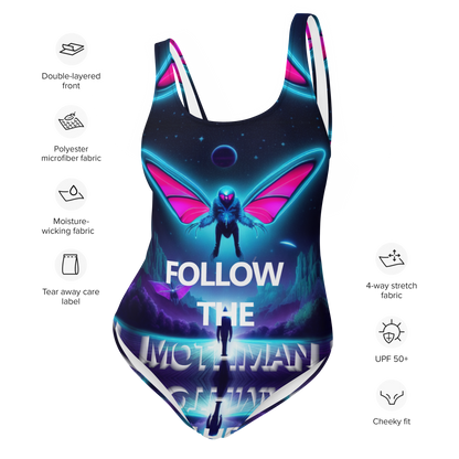 Follow The Mothman One-Piece Swimsuit