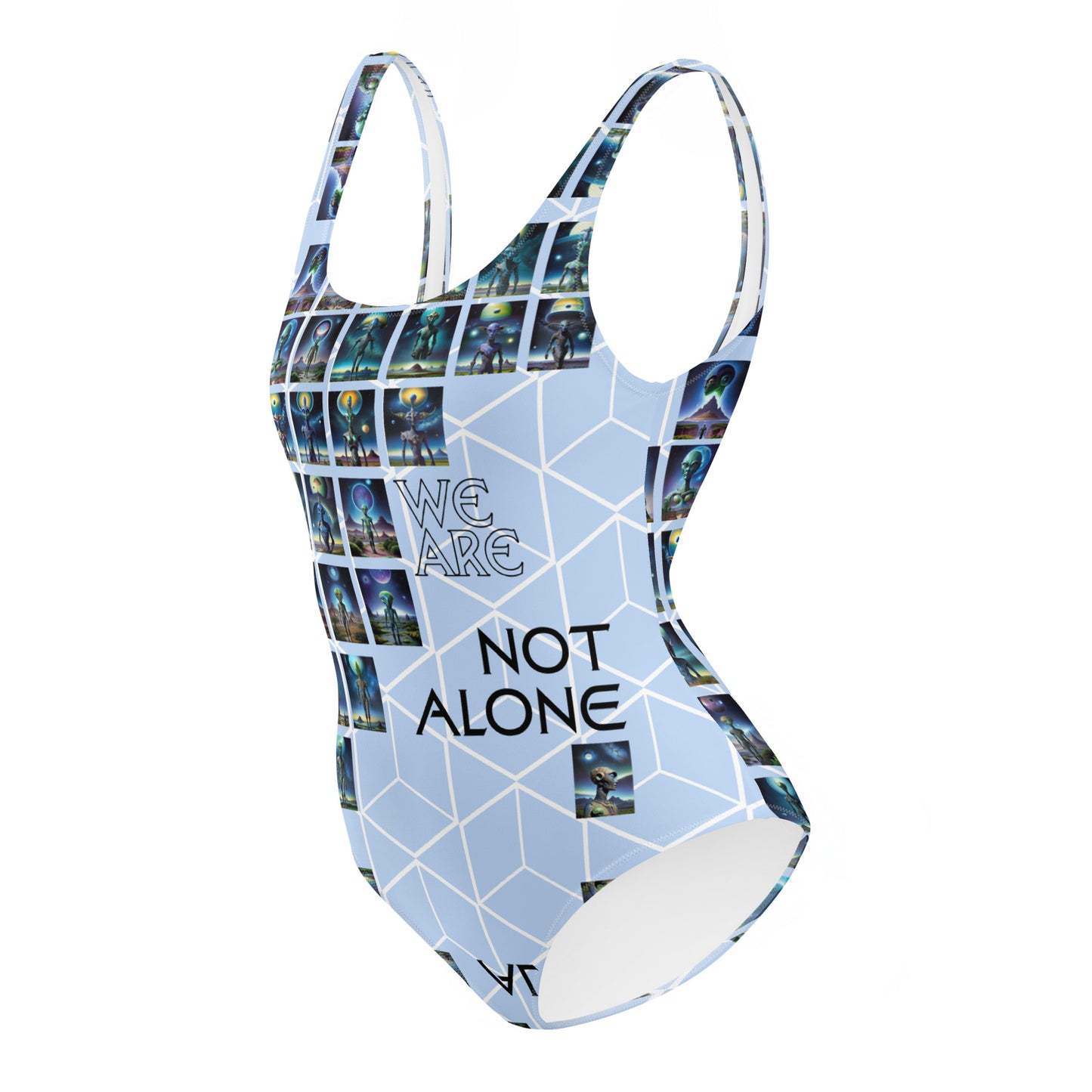 We Are Not Alone One-Piece Swimsuit