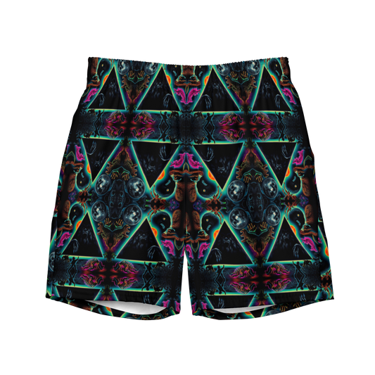 Black Gate Pyramid of Cryptids Men's swim trunks