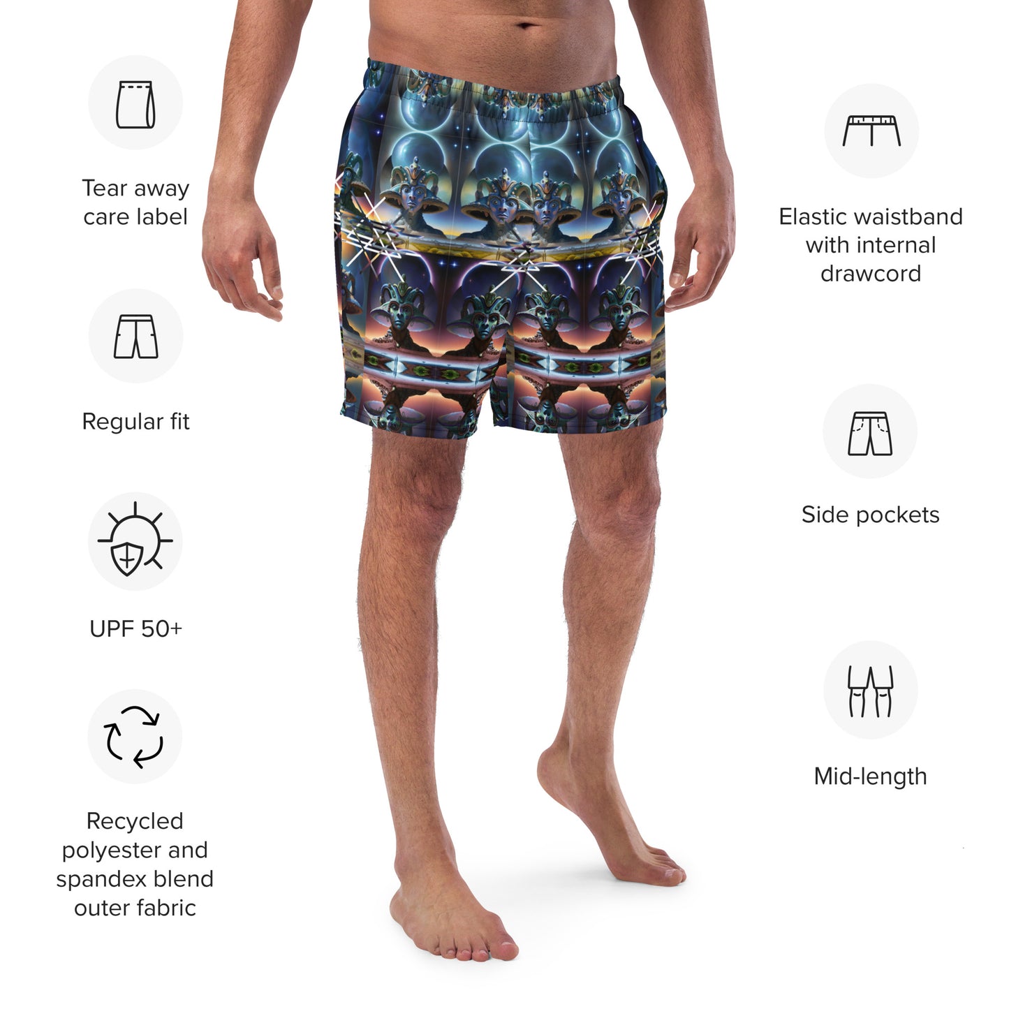 Ancient Extraterrestrial Geometry Men's swim trunks