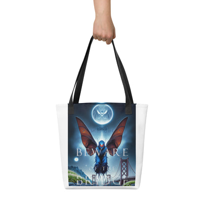 Beware of the Bridge Mothman Encounter Tote bag