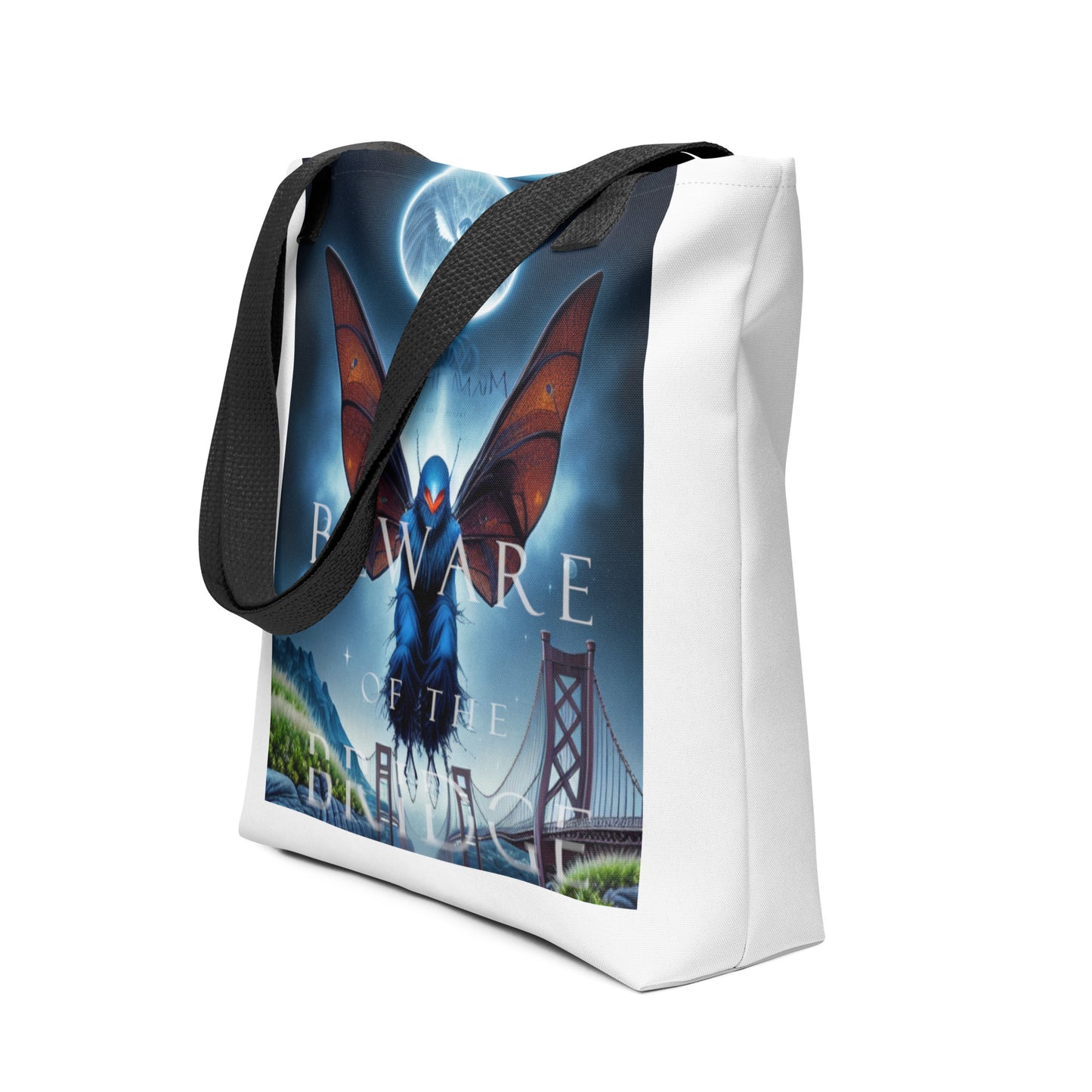 Beware of the Bridge Mothman Encounter Tote bag