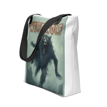 Werewolf Misty Graveyard Tote bag