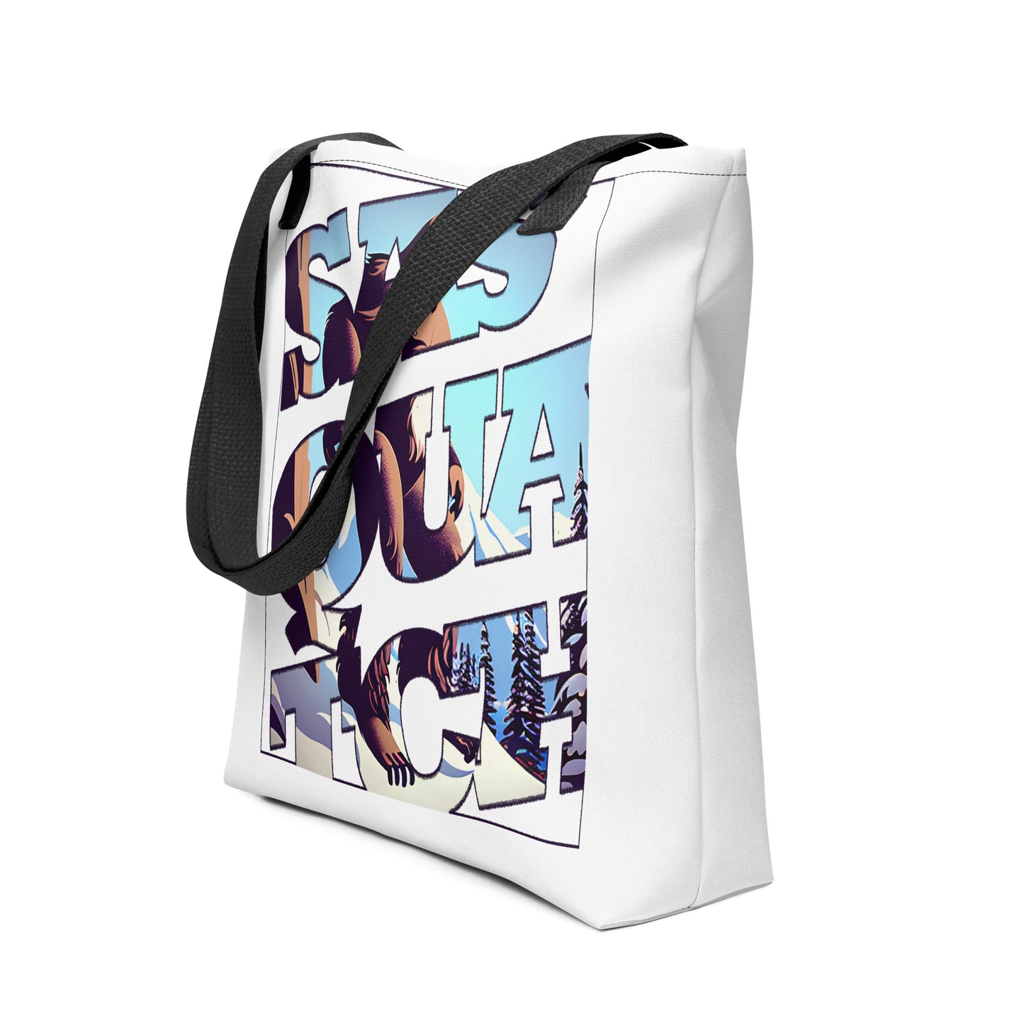 Sasquatch Snowy Anime Tote bag