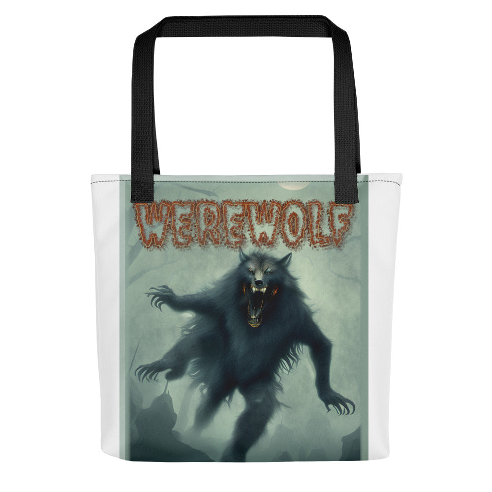 Werewolf Misty Graveyard Tote bag