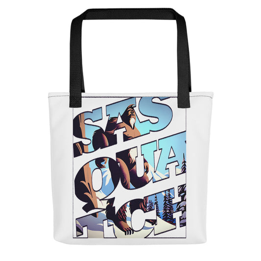 Sasquatch Snowy Anime Tote bag