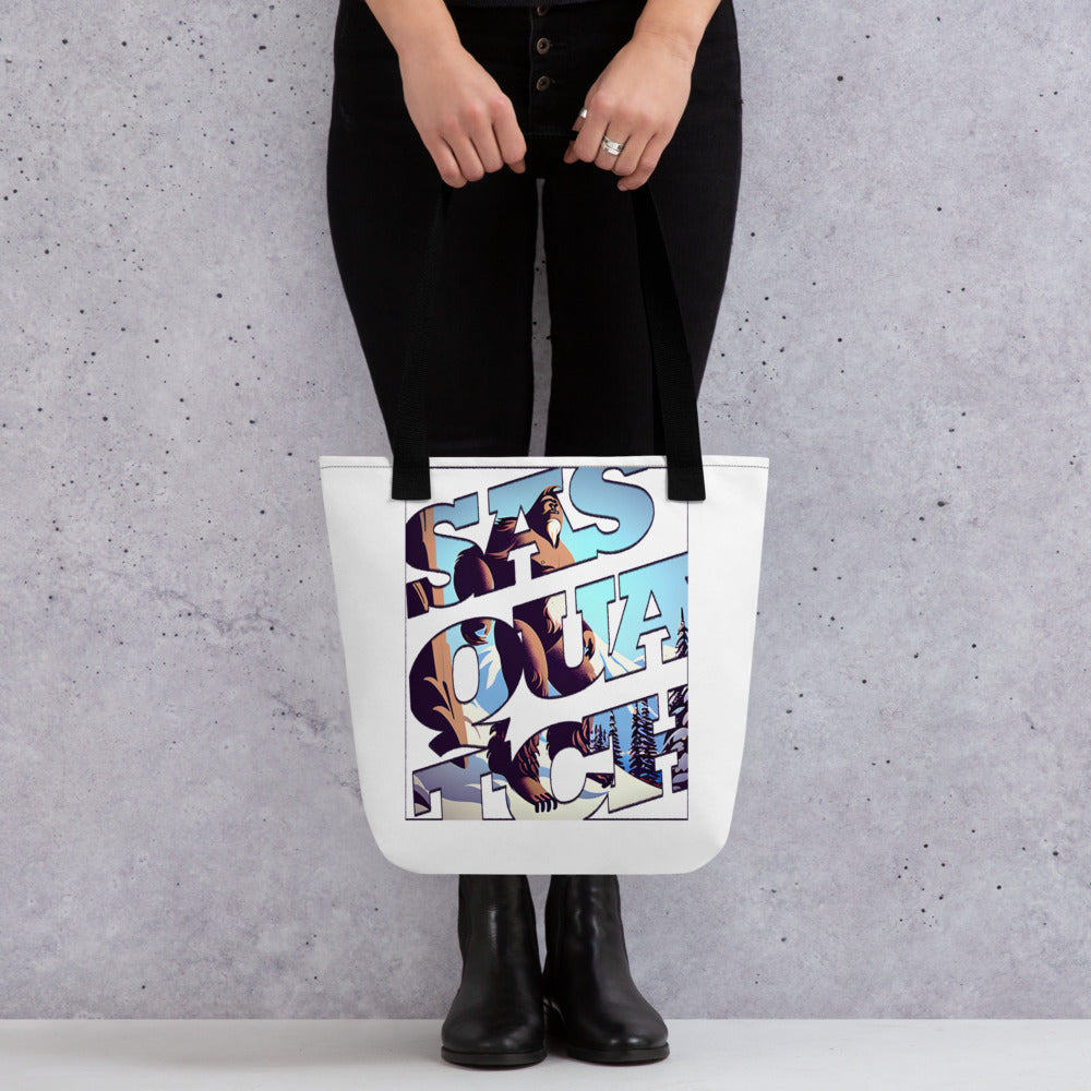 Sasquatch Snowy Anime Tote bag