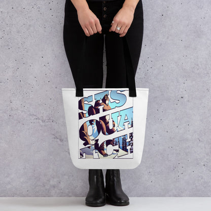 Sasquatch Snowy Anime Tote bag