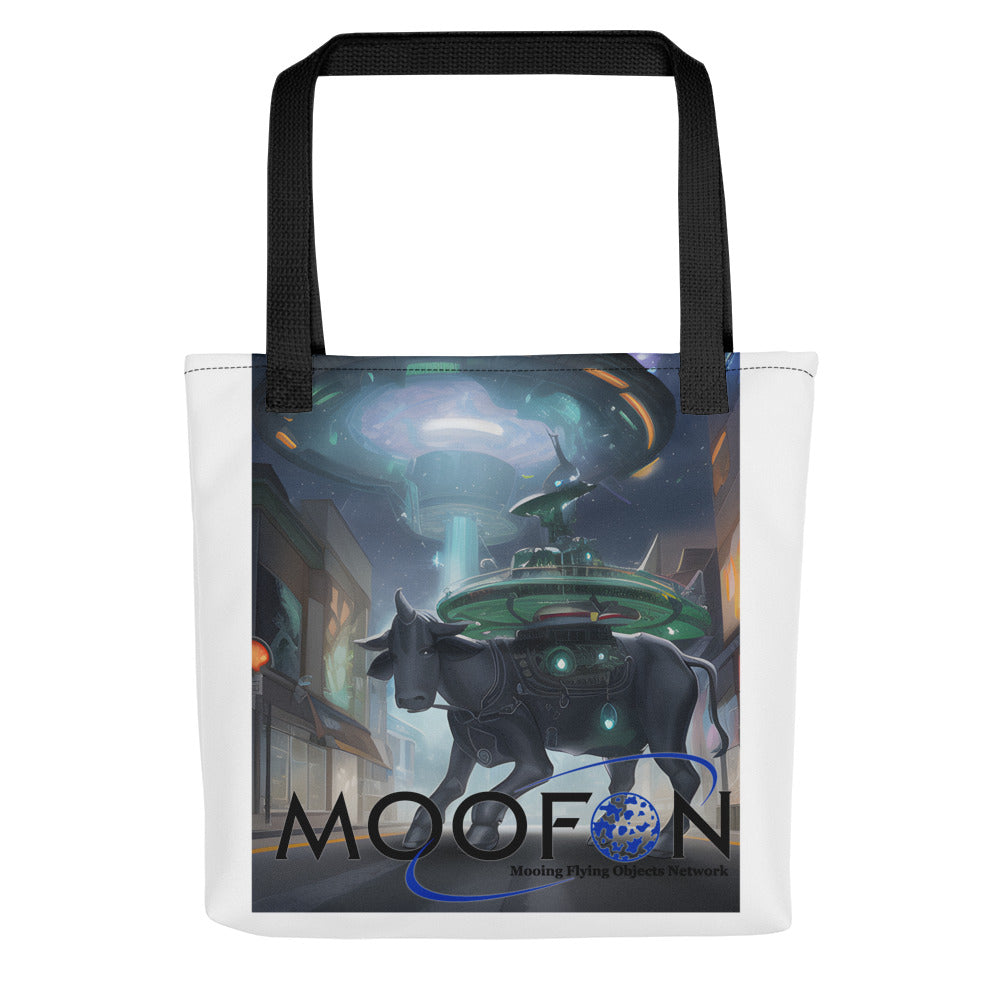 MOOFON - Mooing Flying Object Network Tote bag