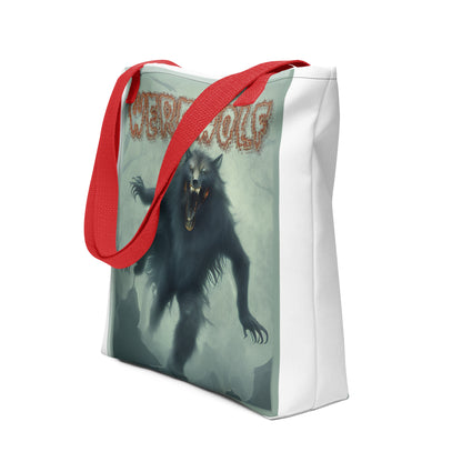 Werewolf Misty Graveyard Tote bag