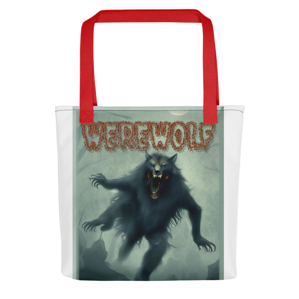 Werewolf Misty Graveyard Tote bag