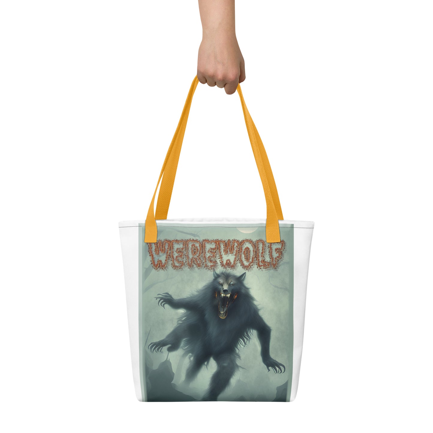 Werewolf Misty Graveyard Tote bag