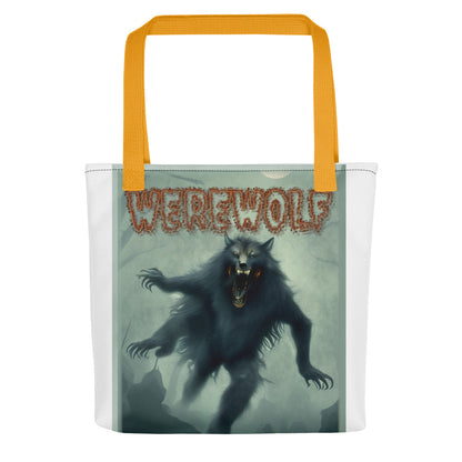 Werewolf Misty Graveyard Tote bag