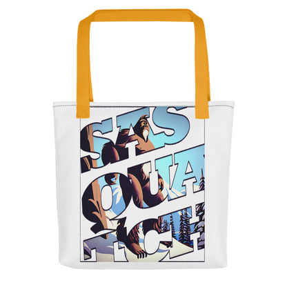 Sasquatch Snowy Anime Tote bag