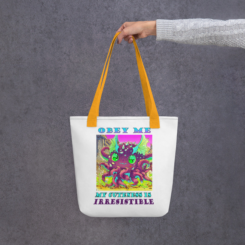 Obey Me, My Cuteness is Irresistible Tote bag