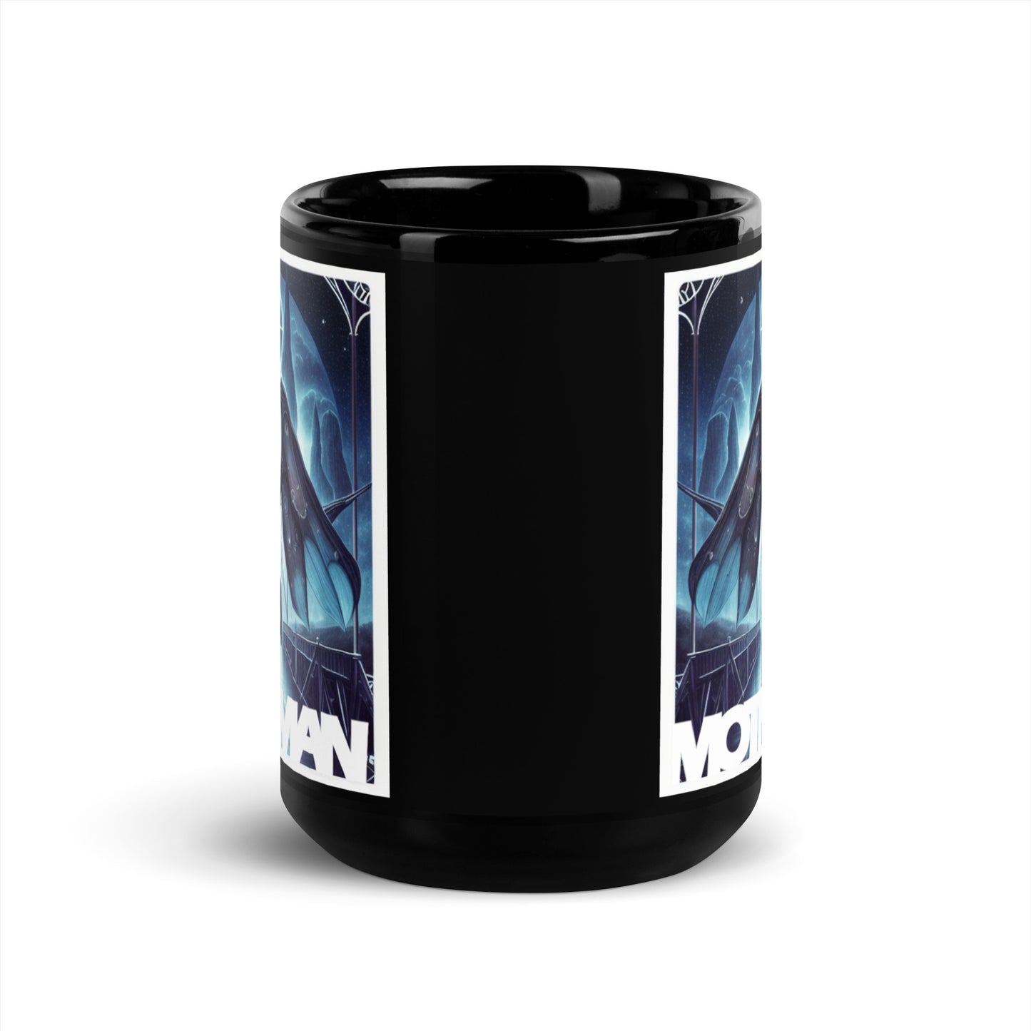 Mothman Bridge Eclipse Black Glossy Mug