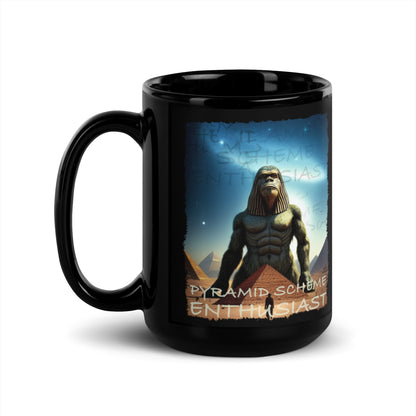 Pyramid Scheme Enthusiast Sasquatch Black Glossy Mug