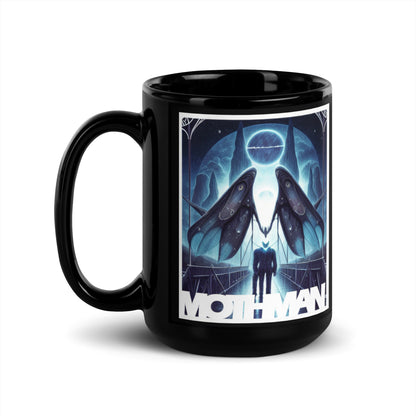 Mothman Bridge Eclipse Black Glossy Mug