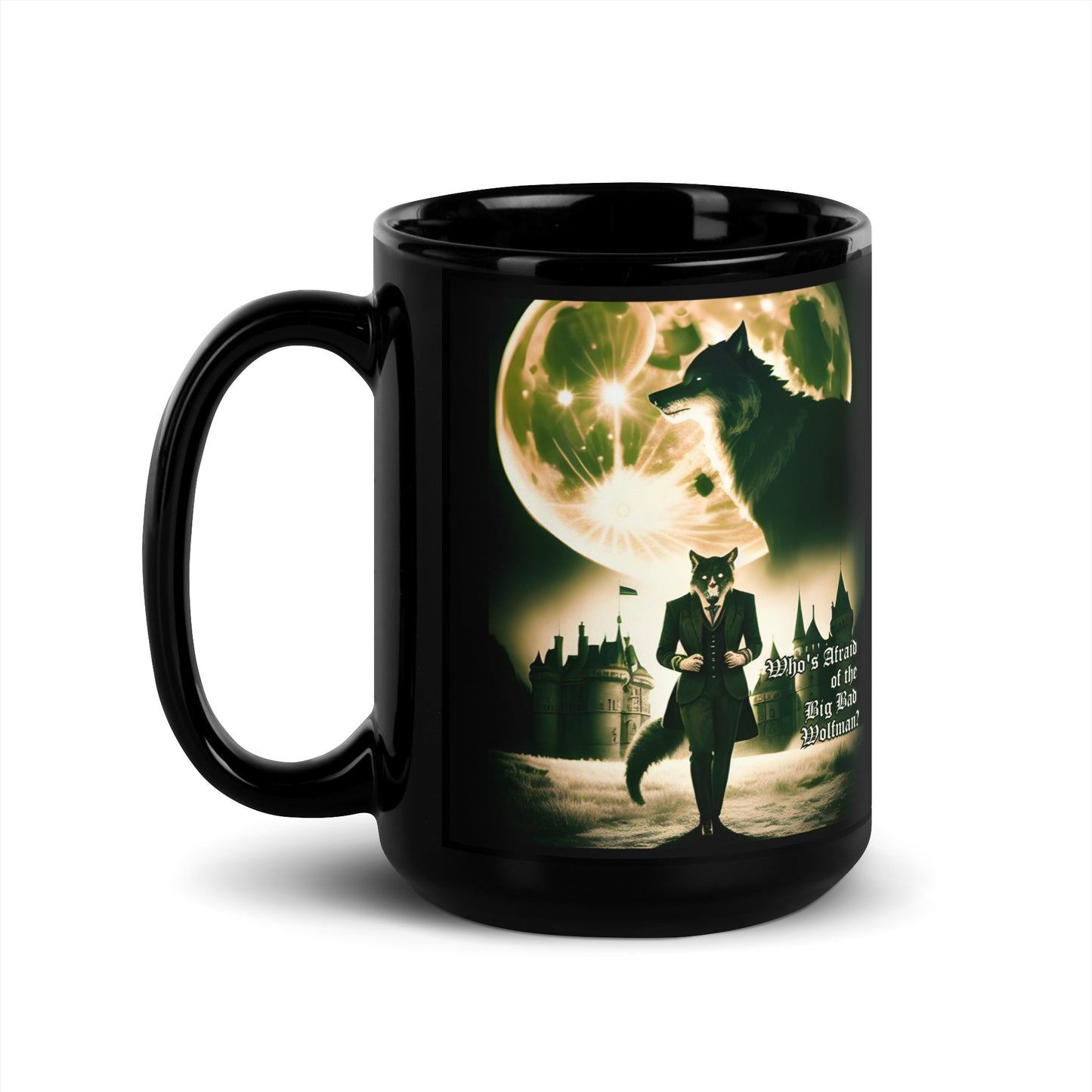 Big Bad Wolfman Black Glossy Mug