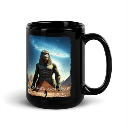 Pyramid Scheme Enthusiast Sasquatch Black Glossy Mug