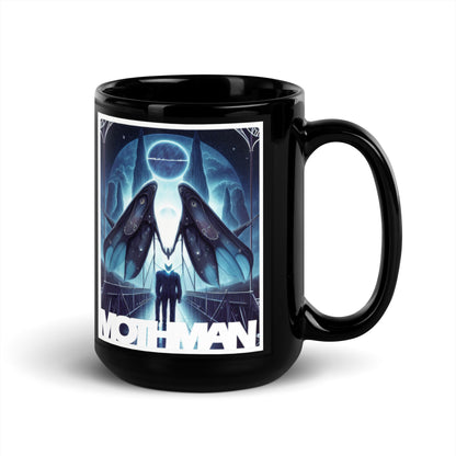 Mothman Bridge Eclipse Black Glossy Mug