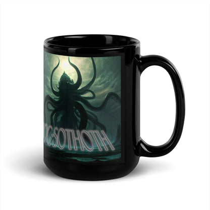 Yog-Sothoth Cosmic Eldritch Horror Black Glossy Mug