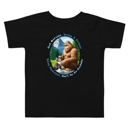 Get Outside, Bring A Friend, Stay Hydrated, Don't Be An Asshole Toddler Short Sleeve Tee