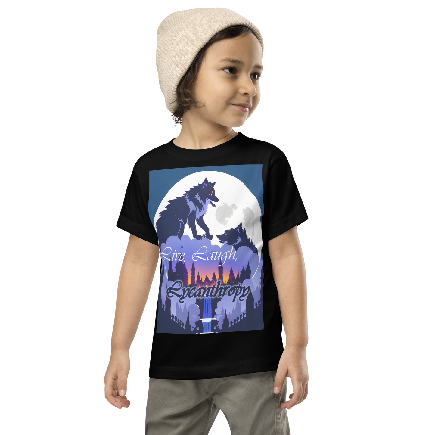 Live, Laugh, Lycanthropy Toddler Short Sleeve Tee