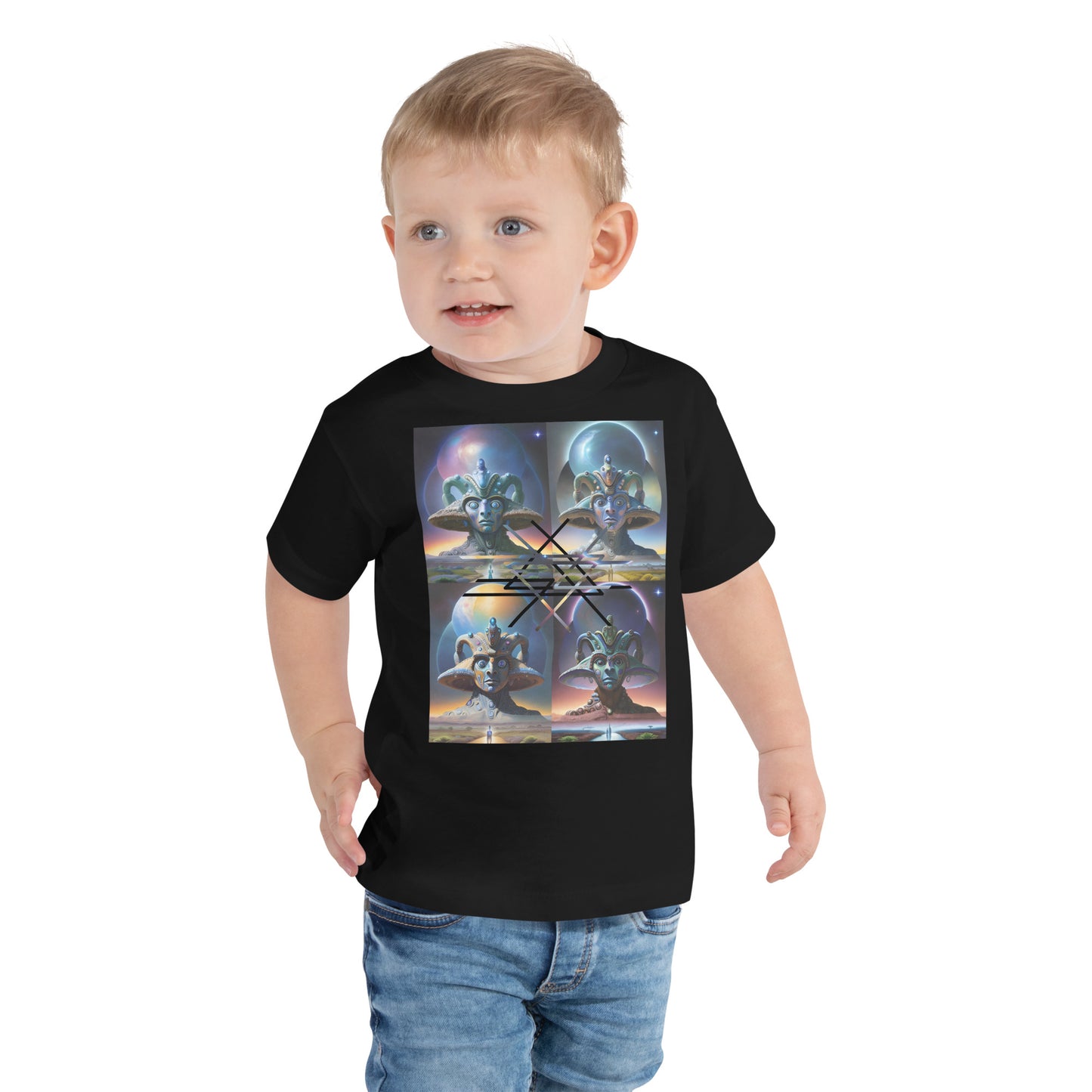 Ancient Extraterrestrial Geometry Toddler Short Sleeve Tee