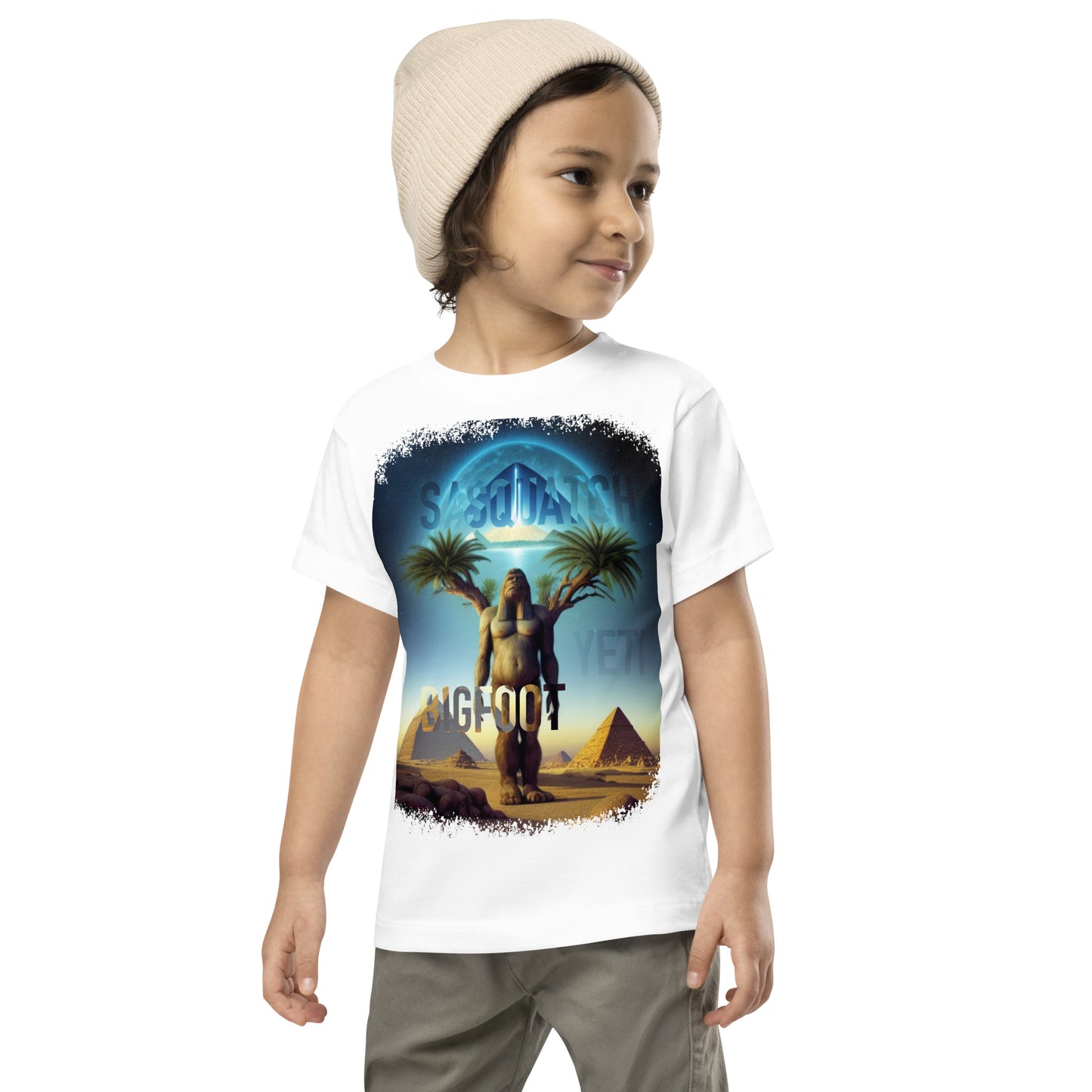 Sasquatch Yeti Bigfoot Pyramid Toddler Short Sleeve Tee