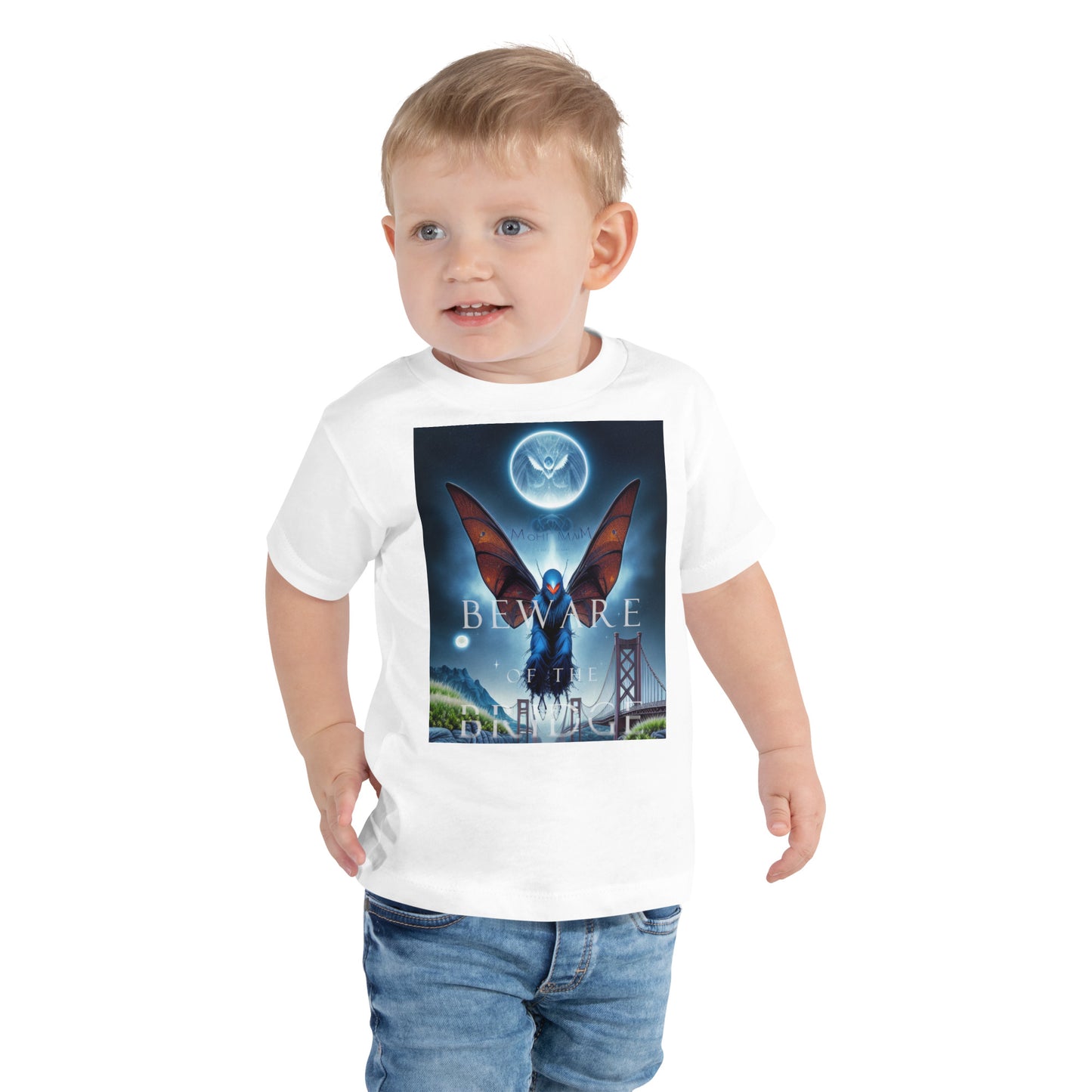 Beware of the Bridge Mothman Encounter Toddler Short Sleeve Tee